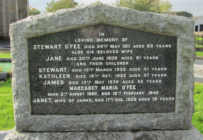 Stewart OFee - Kilrea Church Of Ireland Churchyard.