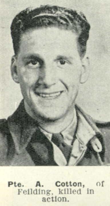 Private Andrew Cotton, killed in action