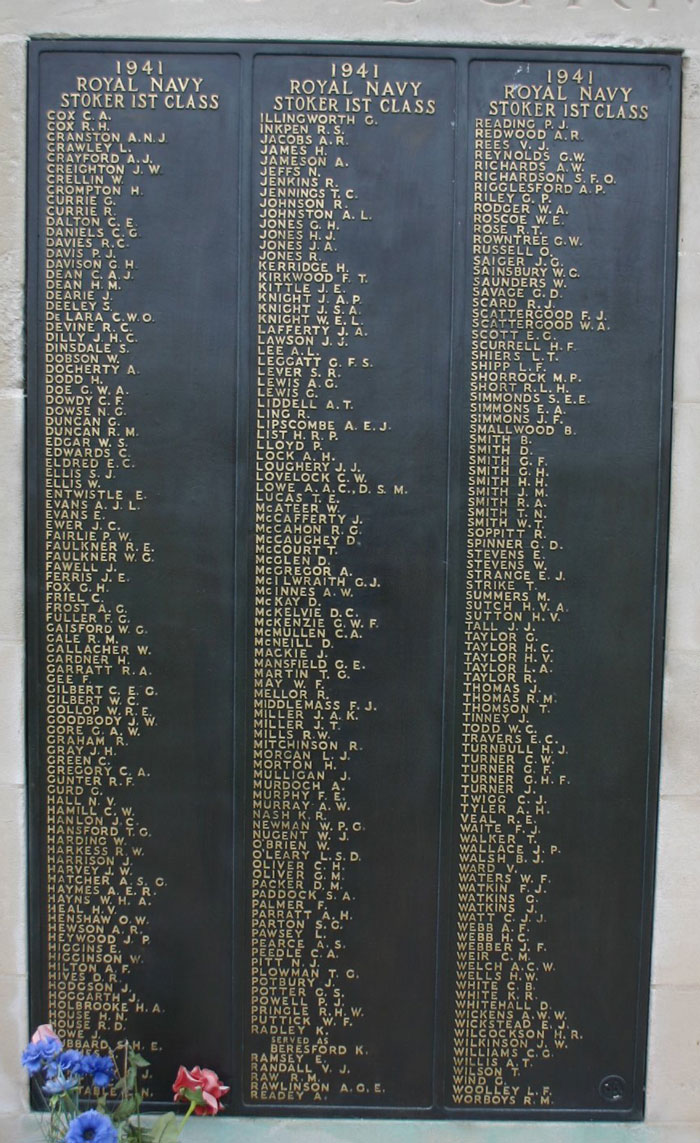 Panel 55 - Portsmouth Naval Memorial
