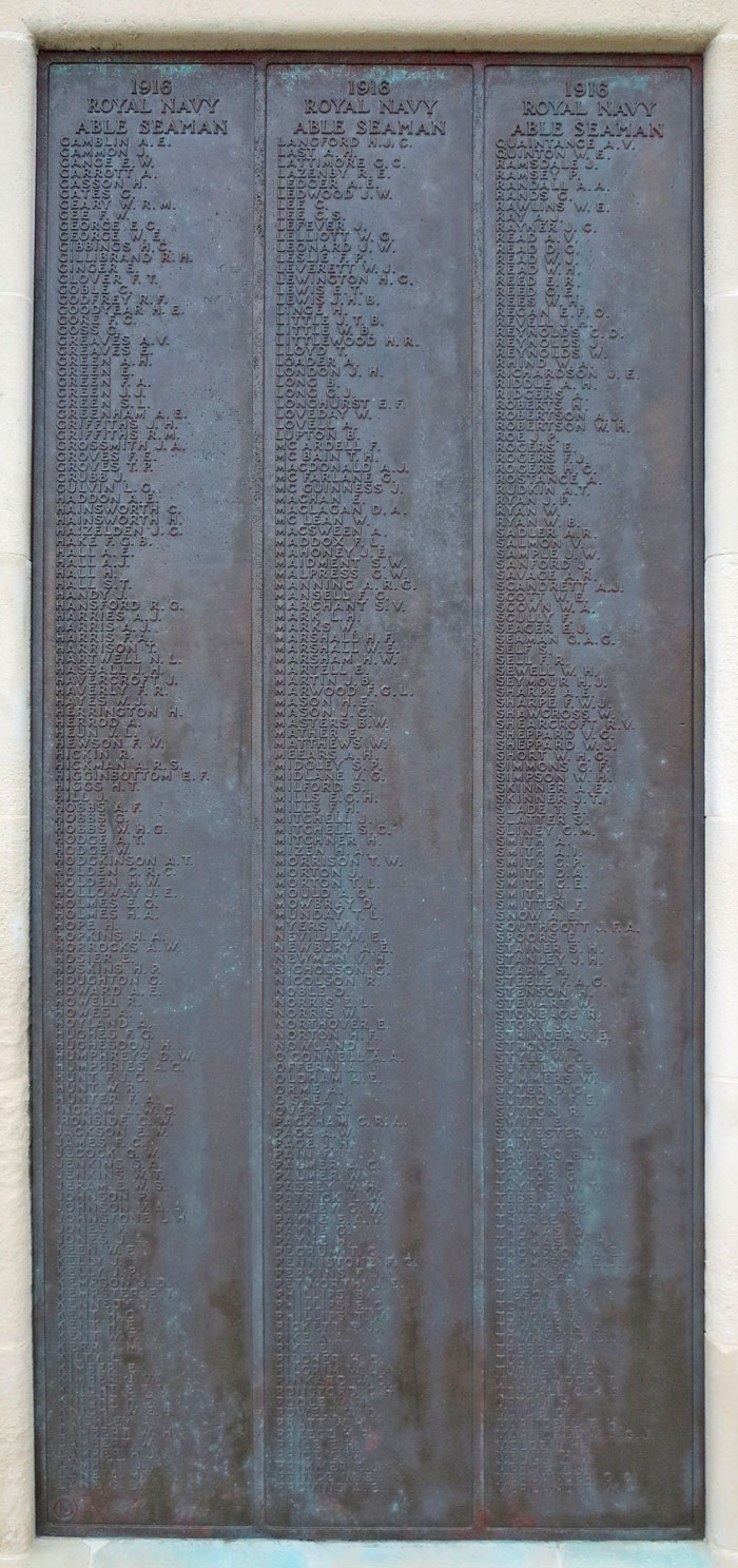 Panel 13 - Portsmouth Naval Memorial