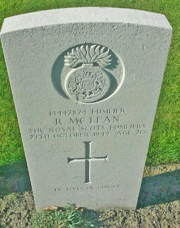 Fusilier Robert McLean -  Bergen-Op-Zoom War Cemetery