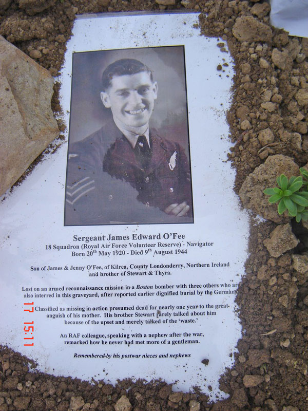 Sergeant James OFee -  Cesena War Cemetery
