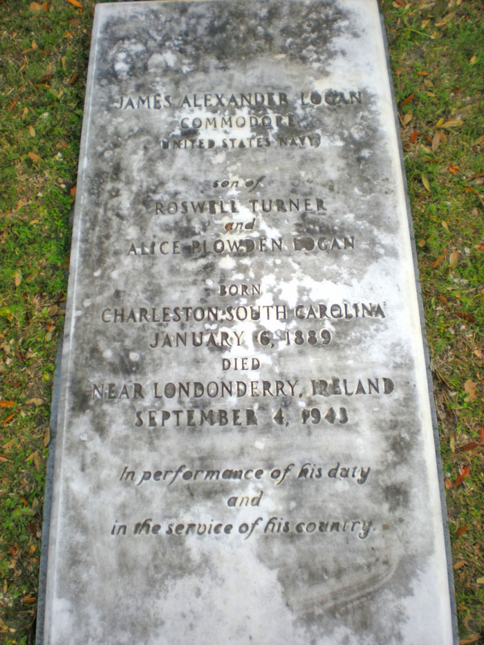 Commodore Logan - Magnolia Cemetery, Charleston, South Carolina