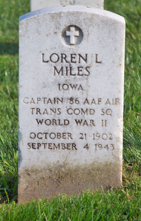 Captain Miles - Military Cemetery in San Bruno, California.
